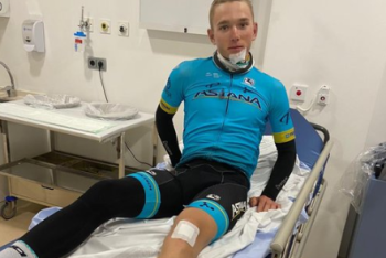 Фотография к новости: Велогонщиков "Астаны" сбила машина на тренировке в Испании. Озвучены последствия