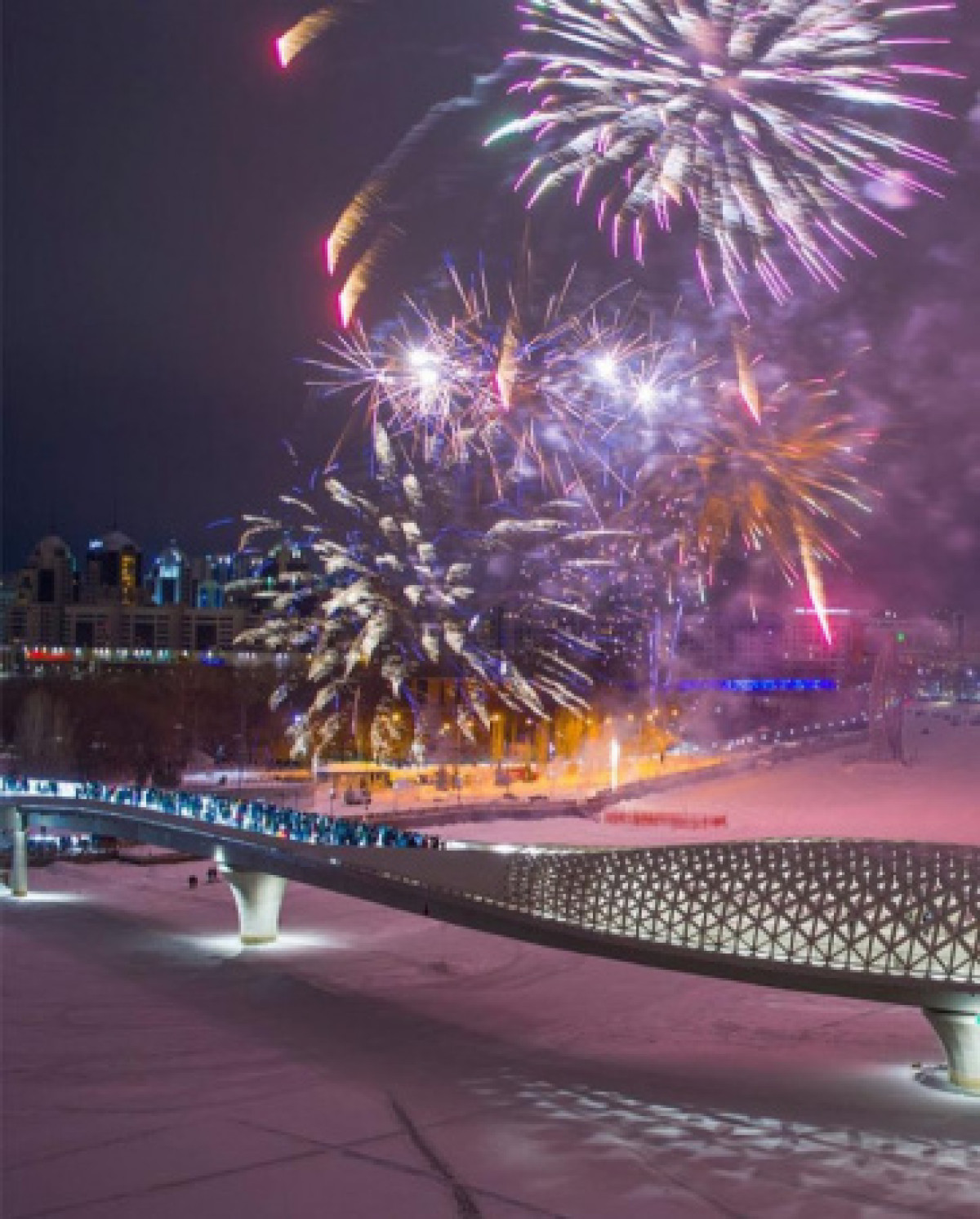 National Geographic опубликовало фото новогоднего салюта в Нур-Султане