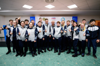 Фотография к новости: Казахстанскую сборную проводили на юношеские Олимпийские игры