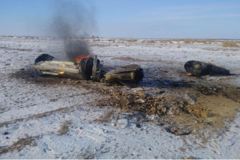 Фотография к новости: Упавший с неба в Актюбинской области неизвестный предмет оказался обломком ракеты