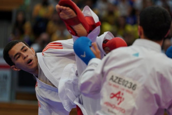 Фотография к новости: Казахстанец взял золото премьер-лиги серии А по каратэ в Чили