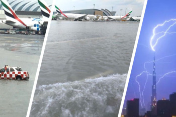 Фотография к новости: Из-за сильных дождей затопило Дубай