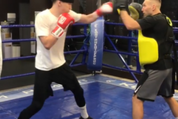 Фотография к новости: В Сети появилось видео, на котором Нурлан Сабуров занимается боксом