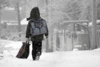 Фотография к новости: Занятия для первой смены из-за метели отменили в Нур-Султане