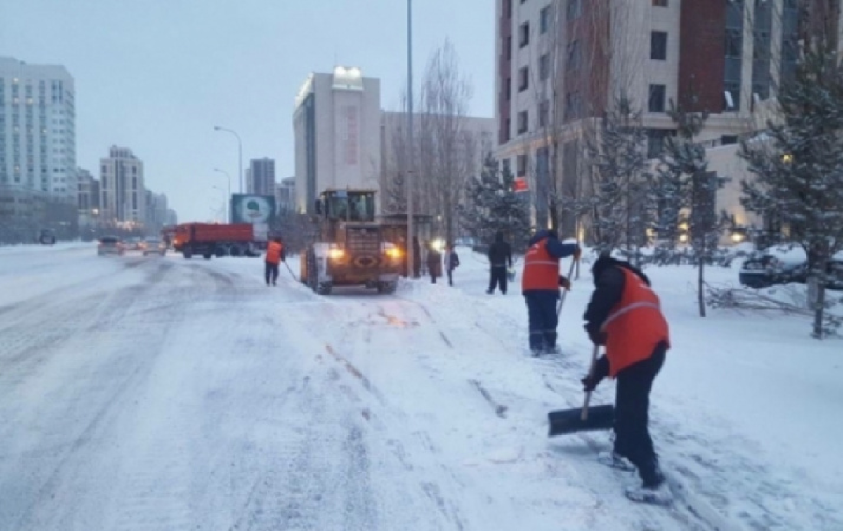 Объем выпавшего снега в Нур-Султане достиг рекорда 1964 года