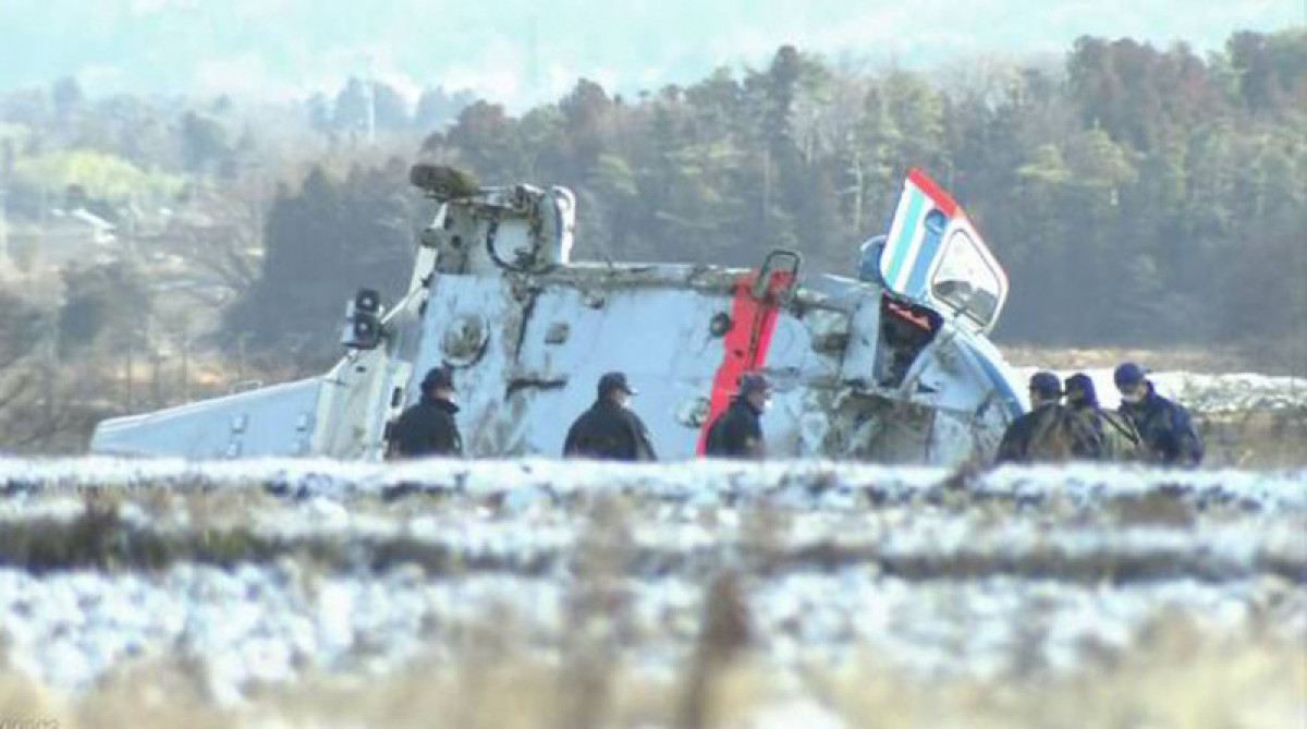 Полицейский вертолет потерпел крушение в Японии