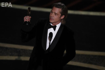 Фотография к новости: Брэд Питт завоевал "Оскар" за роль второго плана