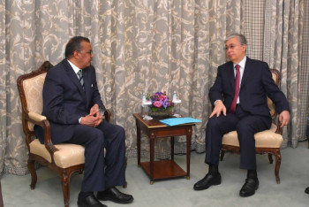 Фотография к новости: Токаев обсудил с главой ВОЗ вопросы взаимодействия в ситуации с короновирусом