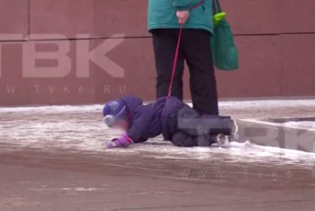 Фотография к новости: Женщина привязала плачущего ребенка к поводку и потащила по асфальту