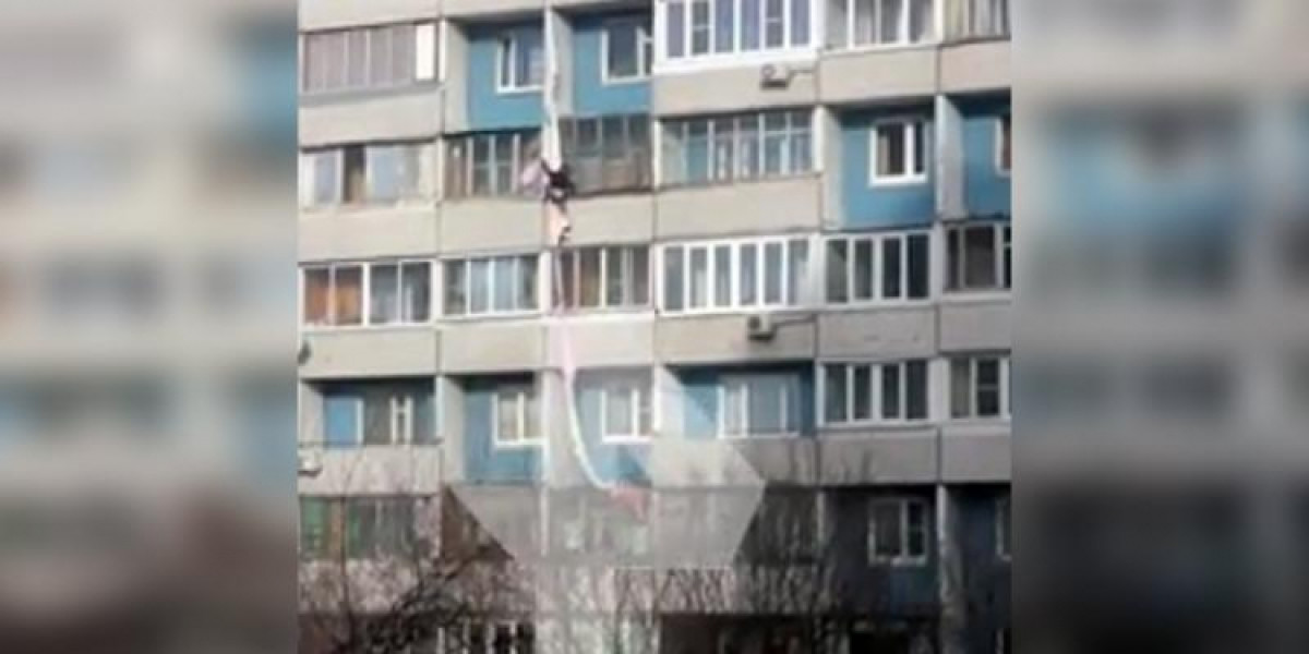 Эпичное видео: спускавшийся по простыням мужчина сорвался с высоты седьмого этажа