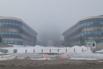 Фотография к новости: Туман скрыл шар ЭКСПО в Нур-Султане