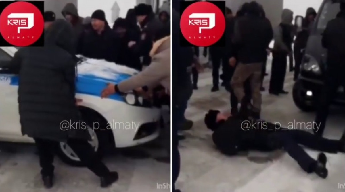 Пытавшийся проехать по закрытой трассе водитель сбил полицейского на трассе Темиртау - Нур-Султан