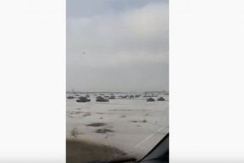 Фотография к новости: Минобороны объяснило скопление военной техники близ Аягоза