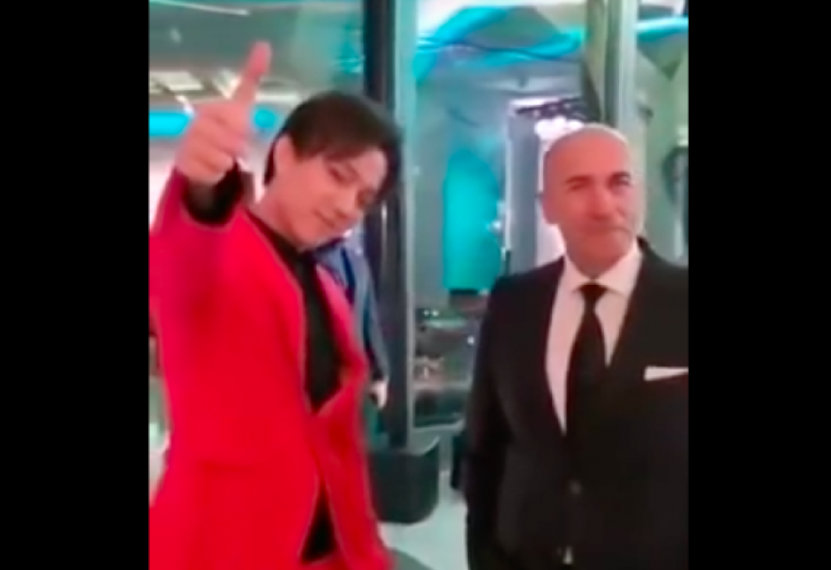 Димаша и Имангали Тасмагамбетова заметили на вечеринке со Львом Лещенко