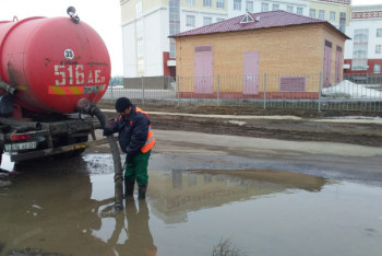 Фотография к новости: Свыше 200 тысяч кубометров талых вод откачано в Нур-Султане