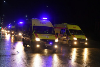 Фотография к новости: Машины скорой помощи с сиренами проехали по центральным улицам городов Казахстана