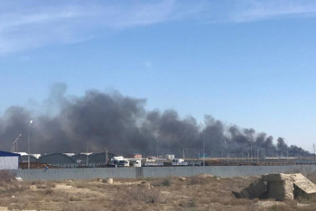 Фотография к новости: Двое суток не могут потушить крупный пожар в Атырау