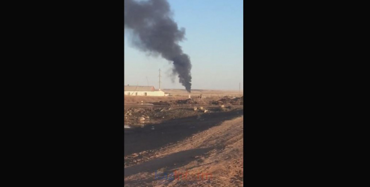 Военный самолет упал рядом с Карагандой