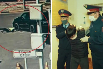 Фотография к новости: Полицейского сбили на блокпосту в Шымкенте