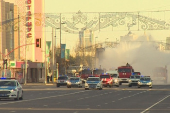 Фотография к новости: Пожарная служба подключилась к дезинфекции в Нур-Султане