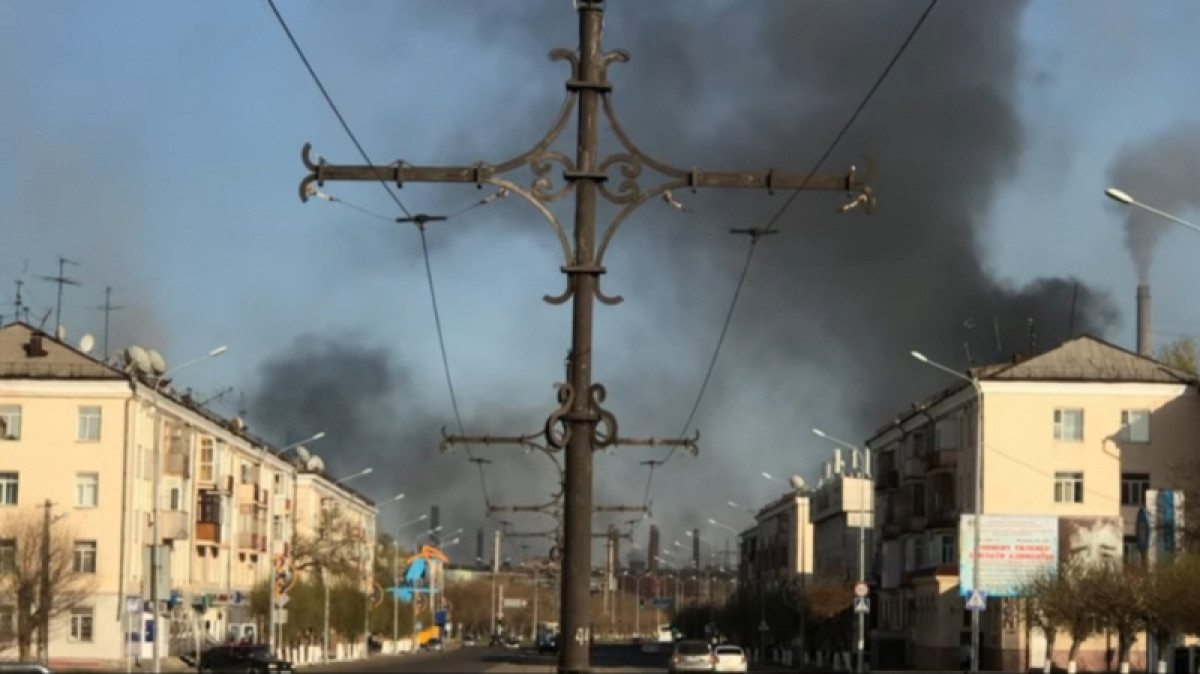 Задымление произошло на ТЭЦ в Темиртау