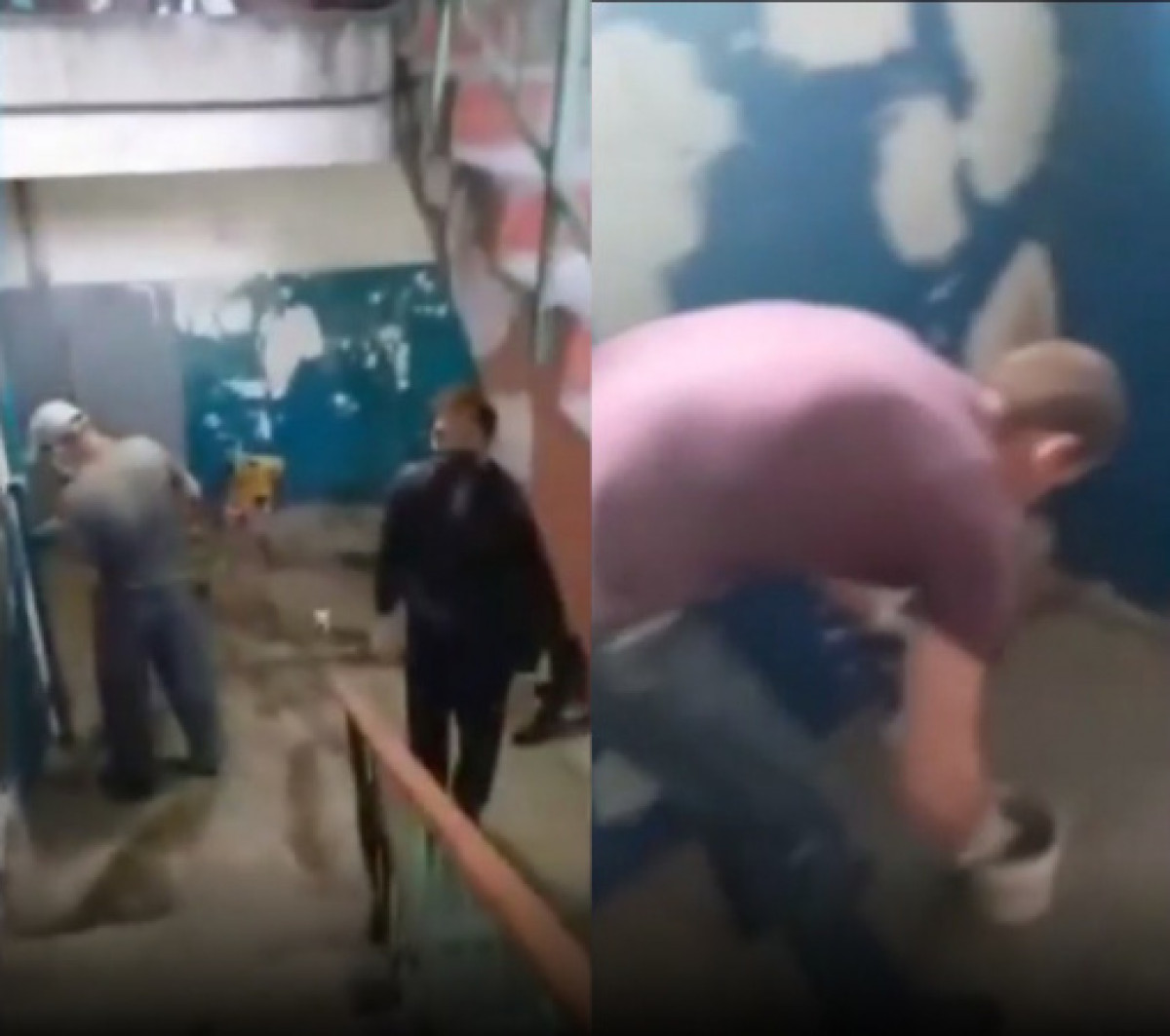 Ремонт закрытого на карантин подъезда устроили его жильцы в Экибастузе