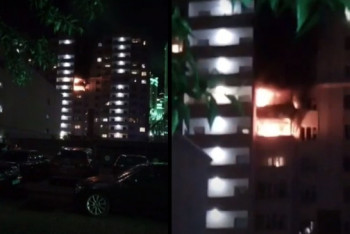 Фотография к новости: Крупный пожар тушили в доме по проспекту Мангилик ел в Нур-Султане