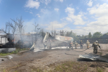 Фотография к новости: Взрывы на газораздаточной станции прокомментировали в ДЧС Алматы