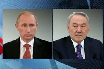 Фотография к новости: Назарбаев и Путин обменялись по телефону поздравлениями с Днем Победы