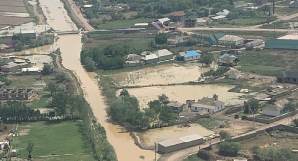 На 1100 гектаров отступила вода за сутки в Туркестанской области