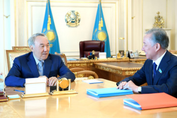 Фотография к новости: Елбасы принял председателя Мажилиса Парламента Нурлана Нигматулина