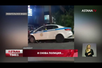 Фотография к новости: Полицейская машина столкнулась с авто охранного агентства в Шымкенте