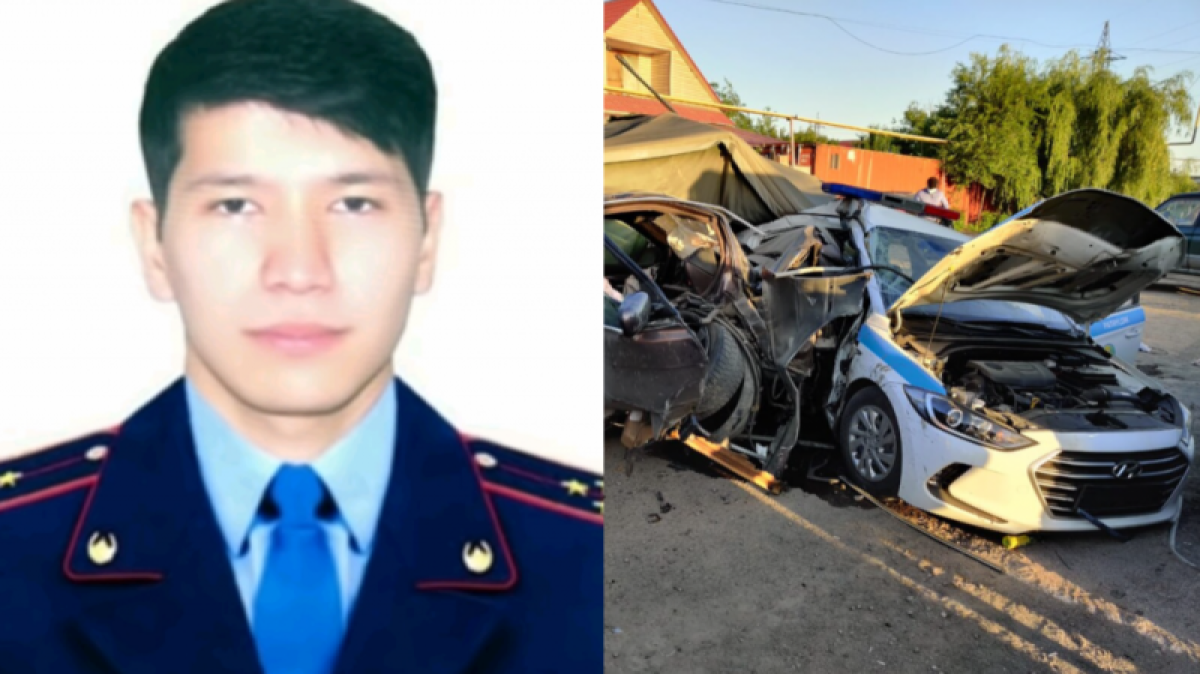 Пострадавший в ДТП на блокпосту в Алматы полицейский пришел в себя