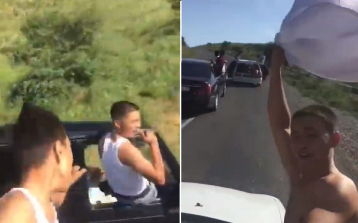 Задержаны водители попавшего на видео "беспредельного" кортежа в Туркестанской области