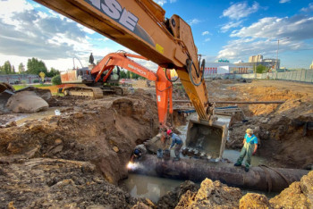 Фотография к новости: Строительство трех крупных ливневых канализаций ведется в Нур-Султане