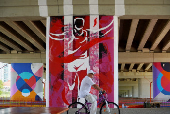 Фотография к новости: Новое арт-пространство появилось под мостом "Архар" в Нур-Султане