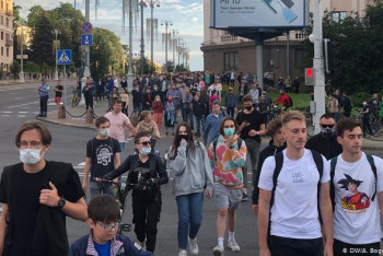 Фотография к новости: Несанкционированные митинги прошли в Беларуси