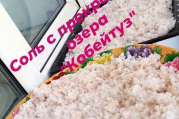 Фотография к новости: Соль с розового озера Кобейтуз продают как лекарство от COVID-19