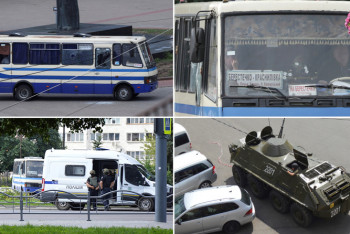 Фотография к новости: Захвативший автобус в украинском Луцке отпустил заложников