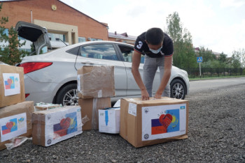 Фотография к новости: Гуманитарная помощь из России поступила в дом престарелых в Нур-Султане