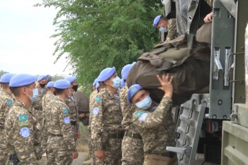 Фотография к новости: Очередная группа казахстанских миротворцев направлена в Ливан