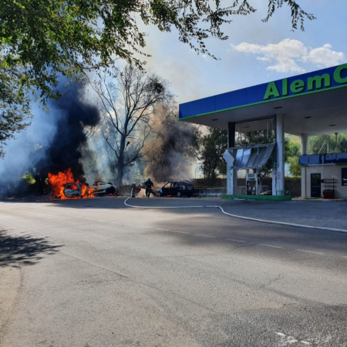 Взрыв на АГЗС в Есике: водитель получил ожоги 90 процентов поверхности тела