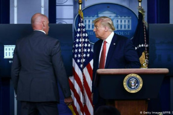 Фотография к новости: Трамп прервал брифинг из-за стрельбы у Белого дома