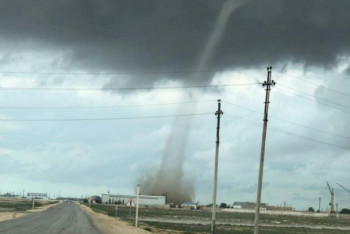 Фотография к новости: Необычное природное явление сняли на видео в Мангистауской области
