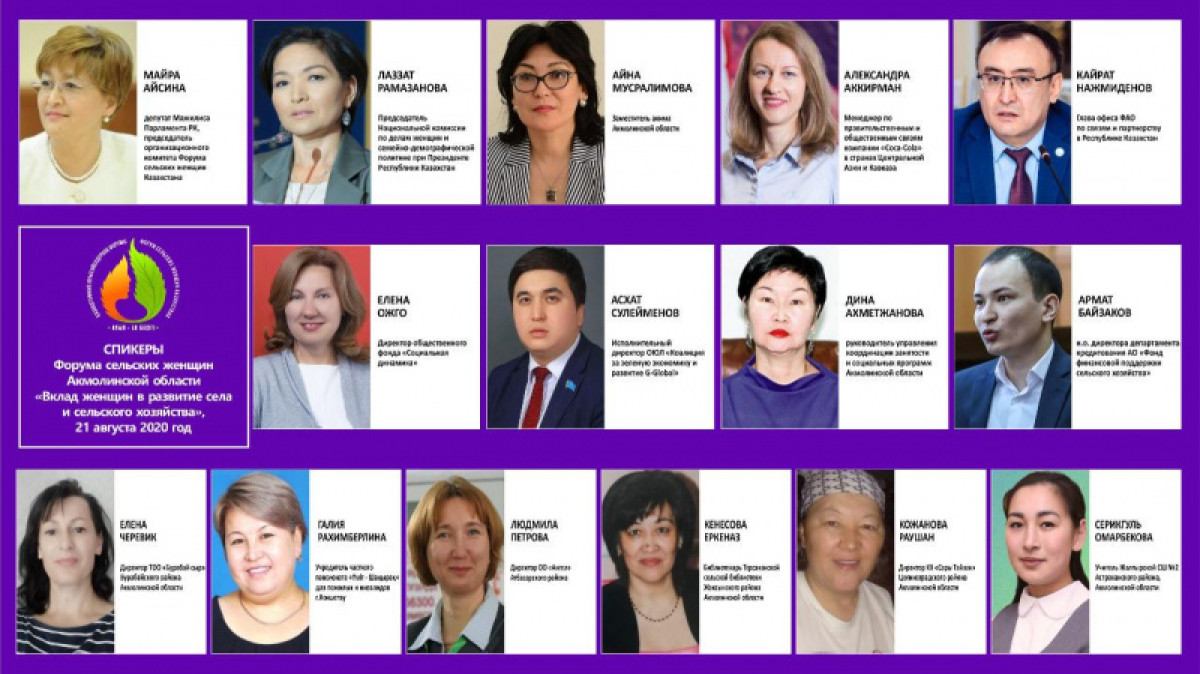 Третий республиканский форум сельских женщин прошел в Акмолинской области