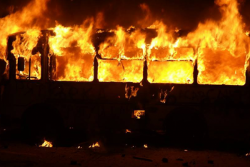 Фотография к новости: 10 пассажирских автобусов сгорели в Рудном