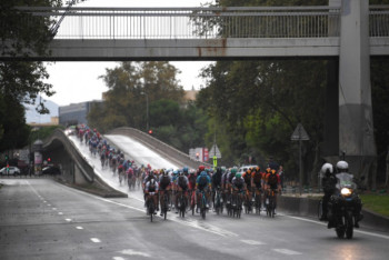 Фотография к новости: Капитан "Астаны" влетел в дорожный знак на этапе "Тур де Франс"