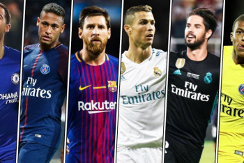 Фотография к новости: Составлен рейтинг самых высокооплачиваемых футболистов мира