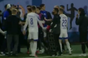 Фотография к новости: "Окжетпес" и "Каспий" устроили потасовку после матча премьер-лиги