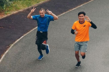 Фотография к новости: Пять километров в степи пробежал участник "Нур-Султан парк Challenge 2020"